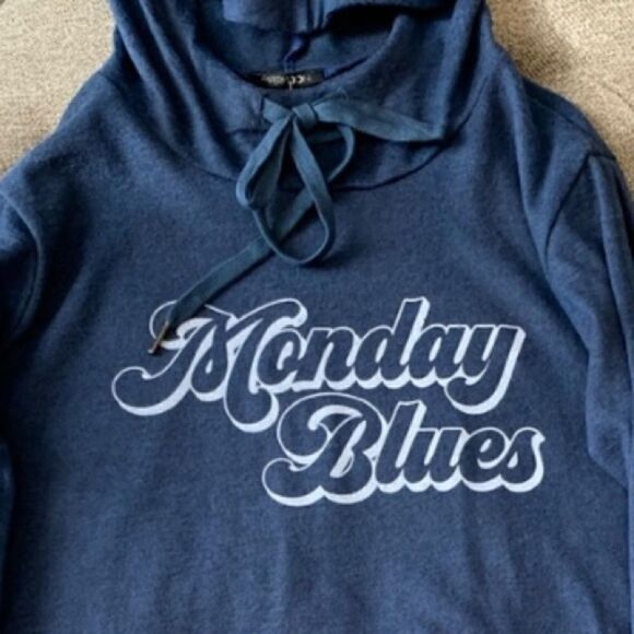 “Monday Blues” Graphic Hooded Sweatshirt - Picture 7 of 12